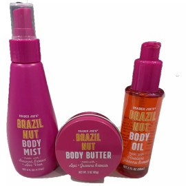 Trader Joe's NEW Boxed TRADER JOES 2024 Brazil Nut Body Trio Gift Set Butter Mist Body Oil LI