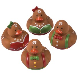 HAPPY DEALS ~ Gingerbread Rubber Ducks | 12 Pack | Christmas Ducky