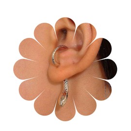 Xmsrn Vintage Snake Earrings Textured Snake Earrings Punk Snake Stud Earrings Snake Edgy Earrings Animal Front Back Stud Earrings Jewellery for Women and Girls, Zinc, No Gemstone