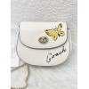 Coach NWT Coach CAM82 Turnlock Card Case With Sketch Butterfly