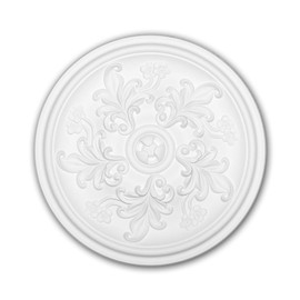 PRO[f]home® - Ceiling Rose 156048 Ceiling Decoration Medallion Rosette Decorative Element Rococo Baroque Style White Ø 36.4 cm Profhome