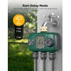 MOES 3 Outlet Sprinkler Timer, Brass Inlet, Programmable Automatic Irrigation