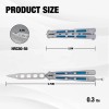 FLISSA Butterfly Balisong Trainer Smooth Practice Alu Handle No Offensive