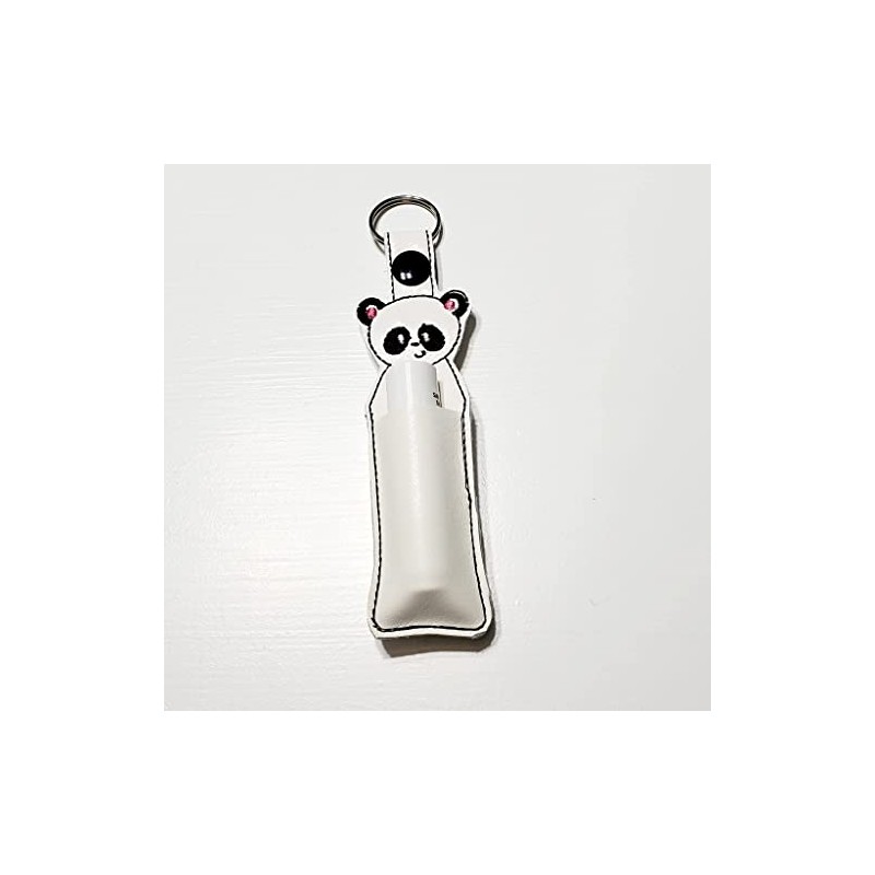 Panda Bear Hand Sanitizer Holder Key chain and/or Lip balm