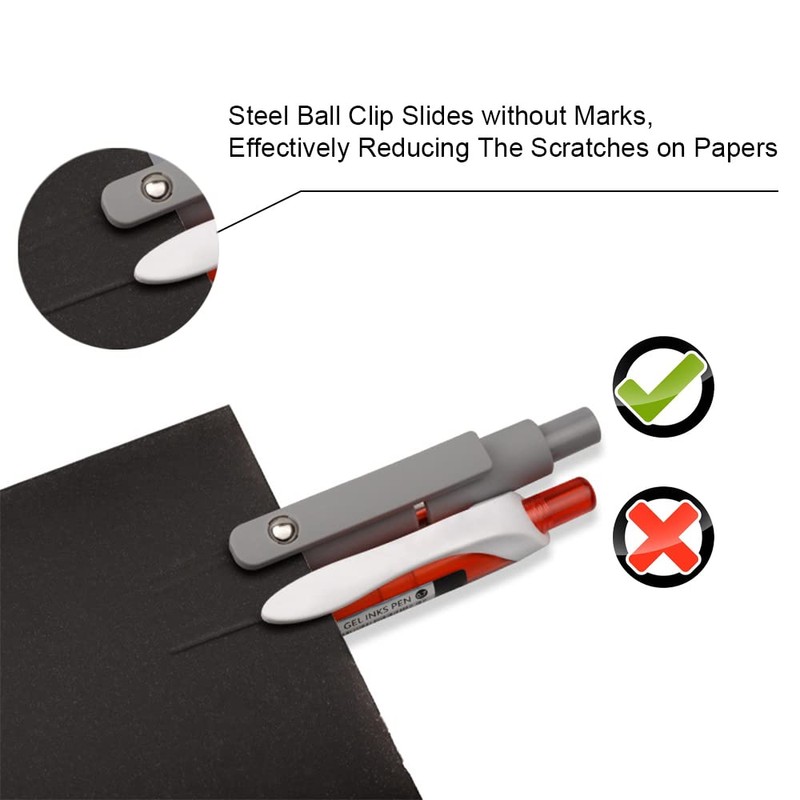 5Pcs Quick Dry Ink Pens, 0.5mm Gel Pens Fine Point