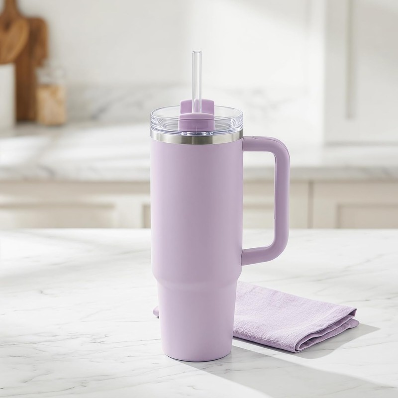 6 Popotes Reutilizables para Vaso con 2 Cepillos Limpiadores, Pajitas