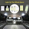 GLOWSPEED 20PCS White LED Bulb Interior Lights Package Kit for