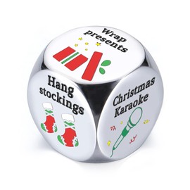 Santa Swap Gift Exchange Cube Christmas Stocking Stuffers for Women Men Christmas Dice Gift Exchange Game Christmas Cube White Elephant Gifts Secret Santa Gifts