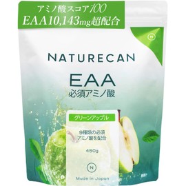 Naturecan EAA (Essential Amino Acids) 450g Amino Acid Score 100 9 Types of Essential Amino Acids (Made in Japan/Pouch) (Green Apple Flavor)