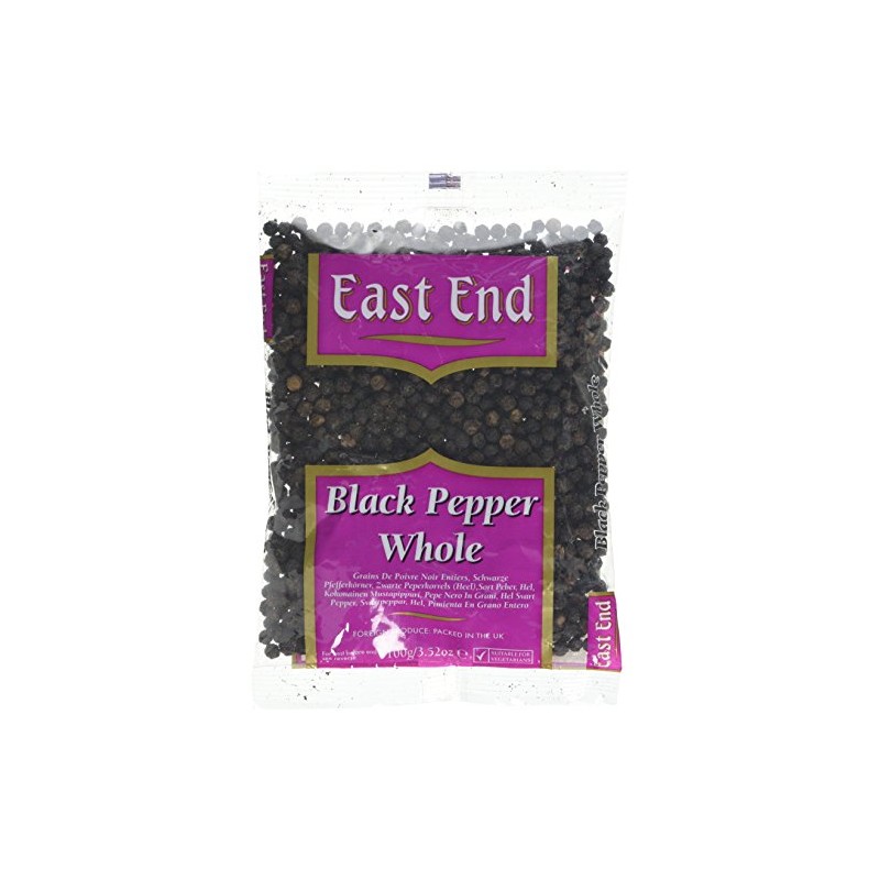East End Black Pepper Whole, 100g