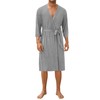 Ekouaer Men's Lightweight Kimono Spa Robe Knit Bathrobe Soft Sleepwear