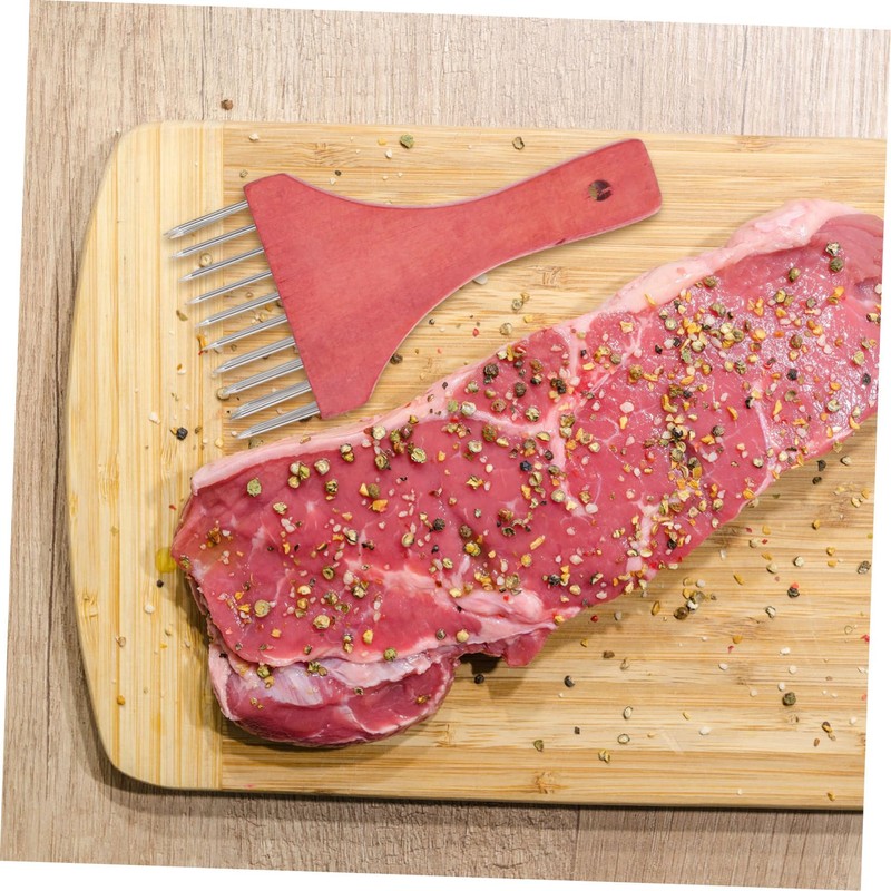 MAGICLULU Stainless Steel Meat Loosening Machine with Wooden Handle Efficient