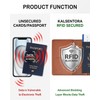 Portapasaportes Piel Genuina Personalizado RFID Regalo de Viaje