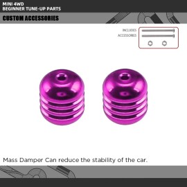 USASHIP HG Hot Pink Heavy Mass Damper Set For Tamiya Mini 4WD 15401 94842 USA SHIP 8.8g
