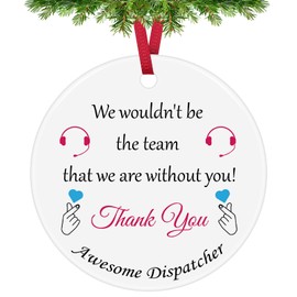 Operator Gift Dispatcher Appreciation Gifts Christmas Ornament Emergency Operator Responder Gift Coworker Boss Employees Appreciation Gifts Thank You Gifts Team Leader Gift Ceramic Ornament