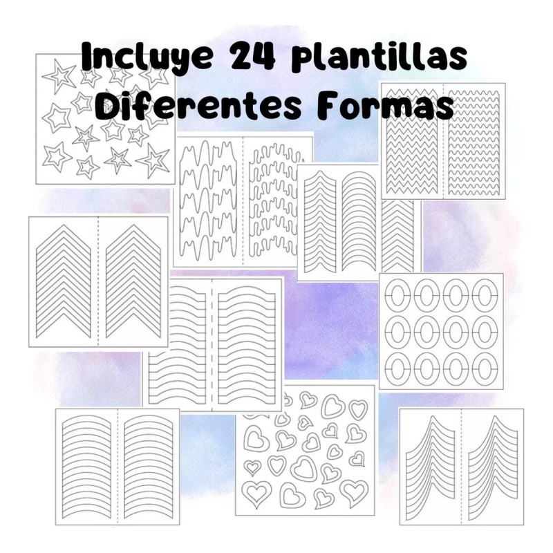 Universo en Linea Plantillas Adhesivas Diseño Uñas Esmalte/ Gel/ Acrílico