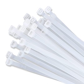 Zip ties 16 inch White clear Cable ties 100 per pack Plastic ties wraps With 60 Pounds Tensile