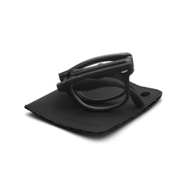 EYE ZOOM Unisex Retro Plastic Folding reading glasses with Pouch (Black, +1.50)