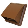 Kair Brown Cowled Outlet Grille 155mm External Dimension Wall Vent