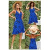 Newshows Summer Dress 2024 Spring Womens Blue Floral Flowy Casual