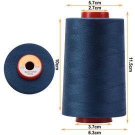 New brothread 5000M Roll/Set of 4 Lock Sewing Thread #60 Sewing Thread Polyester Thread Quilting Thread Hand Sewing Thread Handicraft Sewing Thread 40S/2 (Tex27) for Serger, Overlocking, Quilting,
