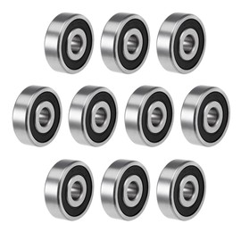 sourcing map 6300-2RS Deep Groove Ball Bearings Z2 10mm X 35mm X 11mm Double Shielded Carbon Steel 10pcs
