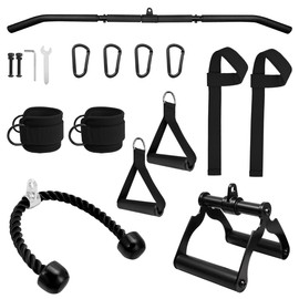 sunmeg Cable Machine Accessories for Home Gym, Triceps Press Down Cable Machine Attachments, LAT Pull Down Attachments for Weight Fitness