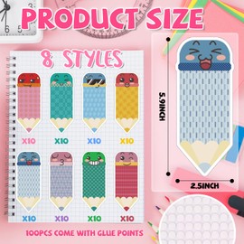80PCS Back to School Name Tags for Classroom - Cute Face Clue Point Sticky Pencil Labels for Kindergarten Preschool Supplies,Desk Cubbies Locker Storage Bin Bulletin Board Decorations