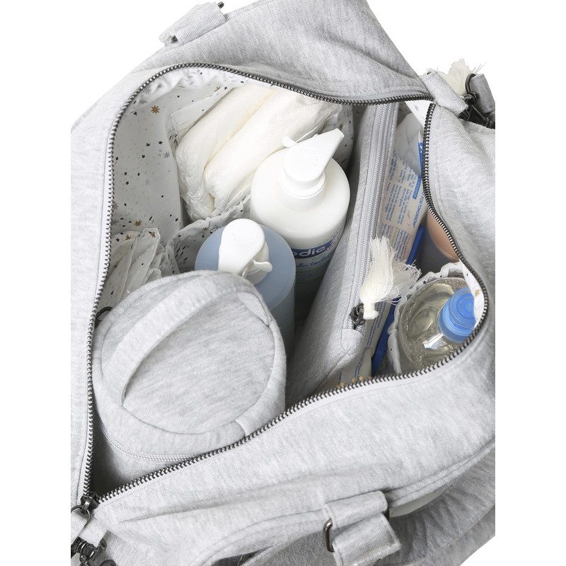 VERTBAUDET Nappy Bag, Family, Sweatware Grey Mottled, One Size