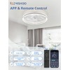 ZMISHIBO Low Profile Ceiling Fans with Lights, Flush Mount Modern