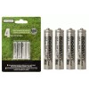 Moonrays AAA Rechargeable Solar Batteries 97126 Solar Lights Battery (4 PACK)