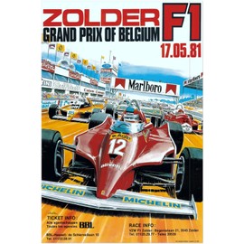 Zolder F1-1981 - Auto Racing Poster (8x12Inches)