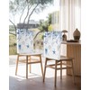 Anzona Blue Coastal Chair Back Covers for Dining Room, Eucalyptus