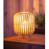 Karma, Boho Wicker Lantern, Hand-Crafted Wicker Candle Holder for Table,