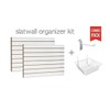 White Slatwall Panels Organizer Kit - Includes (2) - 24"