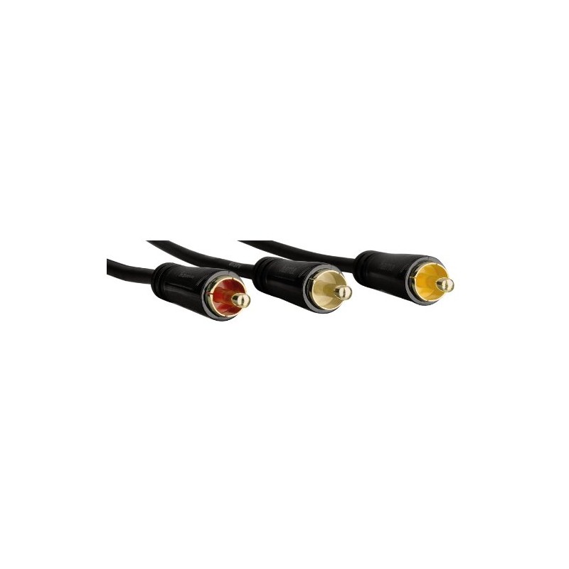 Hama 1.5m Gold Plated Audio/Video Cable with 3 RCA to