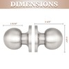 Probrico(10 Pack Round Satin Nickel Single Dummy Door Knobs, Individual