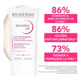 Bioderma Sensibio AR Cuidado Dermatológico Antirrojeces, Piel Sensible, 40 ml