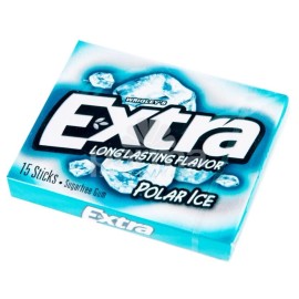 Extra Slim Pack Polar Ice Chewing Gum 15 sticks 20 Packs Free Shipping