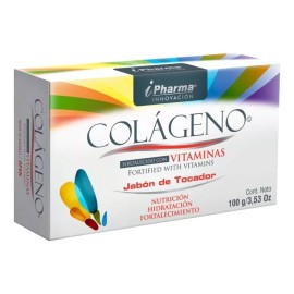 WESERPHARMA 5 Pzas Jabón Colágeno Fortalecido Con Vitaminas 100 Gr