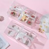 JCD 3Pcs Pink 1+4 Bento Box with Clear Window Bento