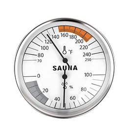 Chatthen Sauna Thermometer, Room Thermometer Indoor, 2 in 1 Hygrometer for Sauna Room Bathrooms, No Batteries Required