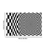 Black and White Checkered 3D Visual Effect Floor Rug Mat