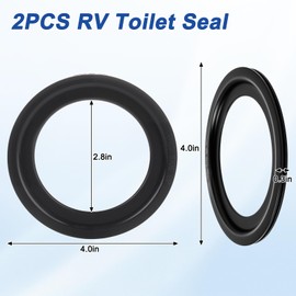 2Pcs RV Toilet Seal, Toilet Flush Ball Seal Gasket Replacement 385311658 for Dometic 300, 310, 320, are Made of Wear-Resistant Rubber and can Effectively Solve Problems Such as Leakage and Odor