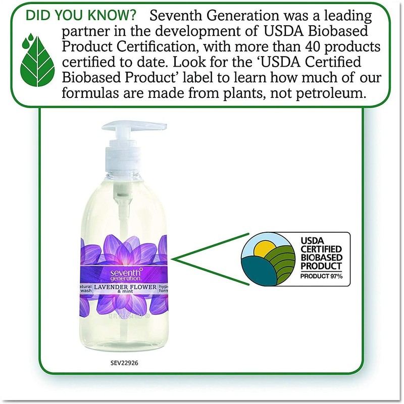Seventh Generation Hand Wash, Lavender, 12 Ounce