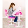 VIVO Pink Height Adjustable Children's Desk and Chair Set |