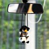 ChilArt Swinging Duck Car Mirror Hanging Ornament for Men Women