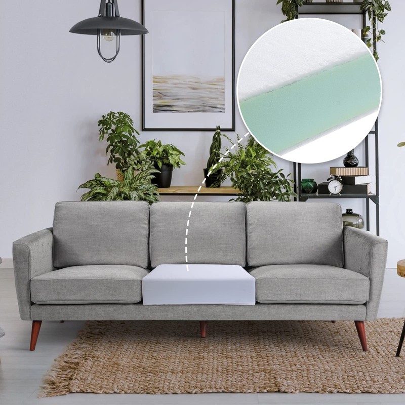 HOMBYS Couch Cushion Replacement Wrapped with Polyester Batting, High Density