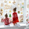 Mifferer Christmas Window Stickers, 9 Sheet White Snowflakes,Christmas Tree, Santa