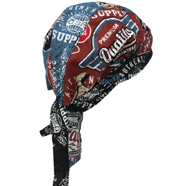 Retro Americana Mechanic Garage Man Cave Red White Blue Logo